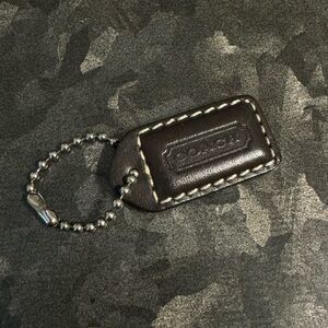 Coach Brown Leather Replacement Hang Tag FOB Key Chain Wristlet Clutch Wallet